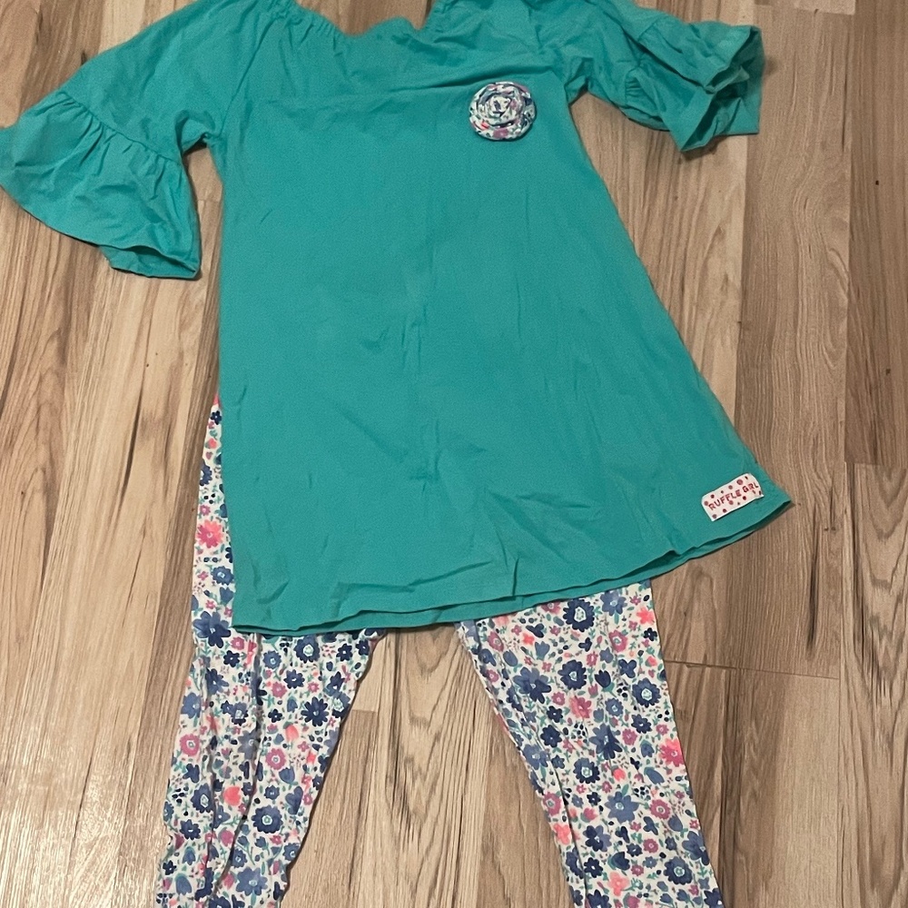 Kids Ruffle Girl floral set